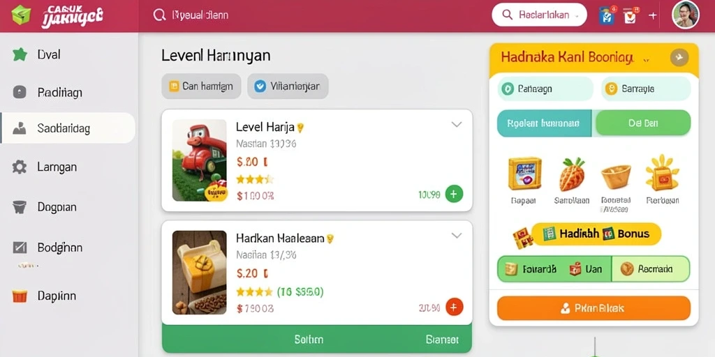 Tampilan level yang menantang dan penuh warna.