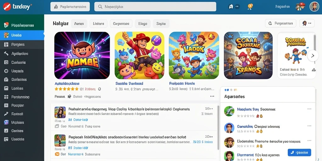 Tampilan utama permainan dengan karakter menarik.